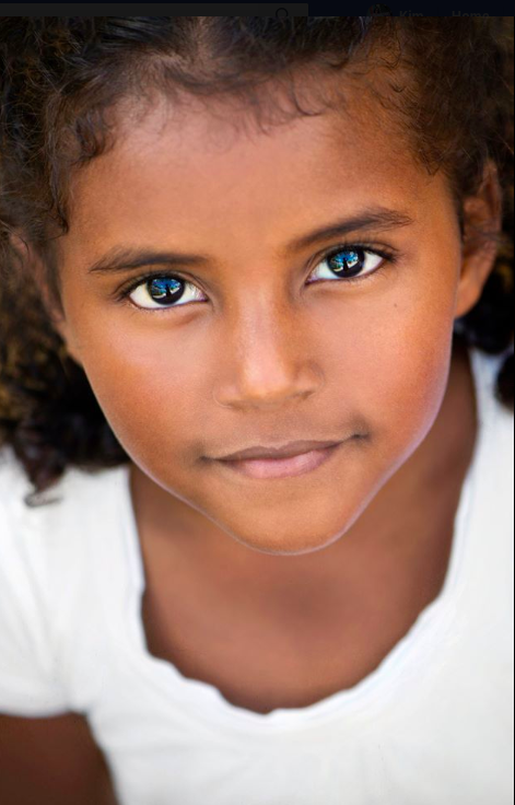 Expressive portrait of a beautiful little girl in the Dominican Republic.